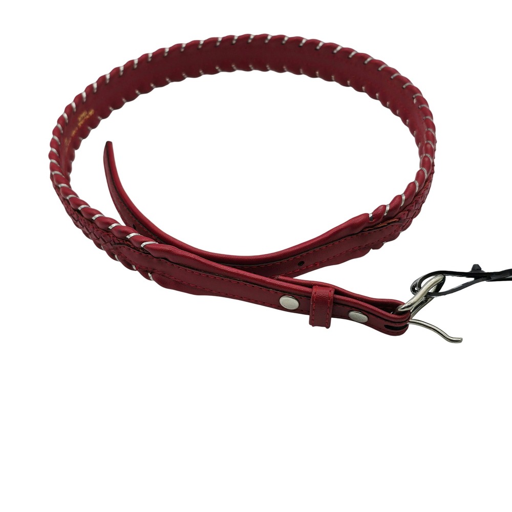 Nocona Belt Co. Steel Lace‎ Belt Women Size 32 Red Western Braided Cowgirl Core